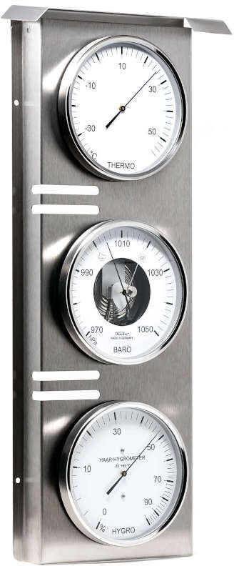 Fischer Baromètre Thermo Hygro GEANT d´exterieur inox brossé ( 510 mm de haut) Fischer F-823-01 Fischer Baromètre Thermo Hygro GEANT d´exterieur inox brossé ( 510 mm de haut) Fischer F-823-01