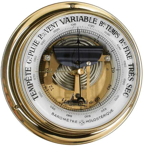 NAUDET Baromètre Luxe à collerette diam. 155 mm NAUDET N-1-12-BC NAUDET Baromètre Luxe à collerette diam. 155 mm NAUDET N-1-12-BC