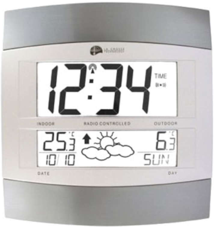 LA CROSSE TECHNOLOGY Horloge et Station Météo murale avec température extérieure sans fil. LA CROSSE TECHNOLOGY WS6158-IT+ LA CROSSE TECHNOLOGY Horloge et Station Météo murale avec température extérieure sans fil. LA CROSSE TECHNOLOGY WS6158-IT+
