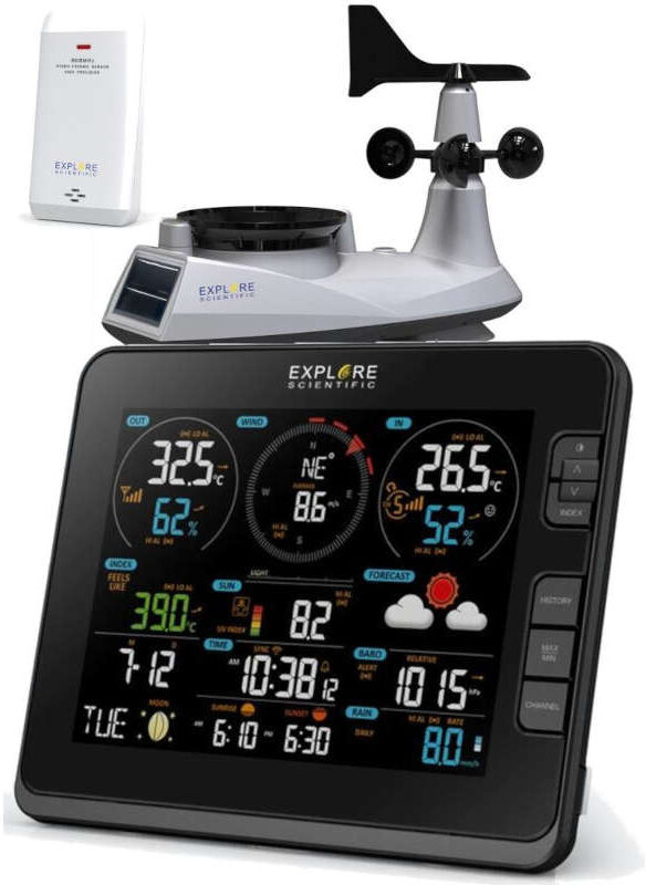 BRESSER Station Météo  Pro   WiFi  avec pression, capteur  7 en 1 ventilé et solaire ,  UV et LUX BRESSER NB-WSX3001+5LR6+3R3 BRESSER Station Météo  Pro   WiFi  avec pression, capteur  7 en 1 ventilé et solaire ,  UV et LUX BRESSER NB-WSX3001+5LR6+3R3