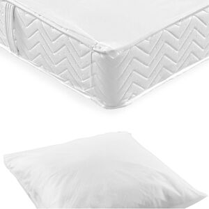 Blancheporte Kit jetable 1 ou 2 personnes : protège-oreillers + protège-matelas forme plateau - lot de 10 - BlancheporteJetable, ce lot de protection est composé d'un protège-matelas forme plateau 1 ou 2 personnes, et d'1 ou 2 protège-oreillers. C'est un 