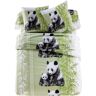 Linge de lit imprimé Pandas, polycoton - BlancheporteCette famille de pandas dans son habitat naturel est une invitation à la détente et à l'évasion. Confectionné dans un mélange coton/polyester, ce linge de lit est aussi facile d'entretien, le bonheur !D