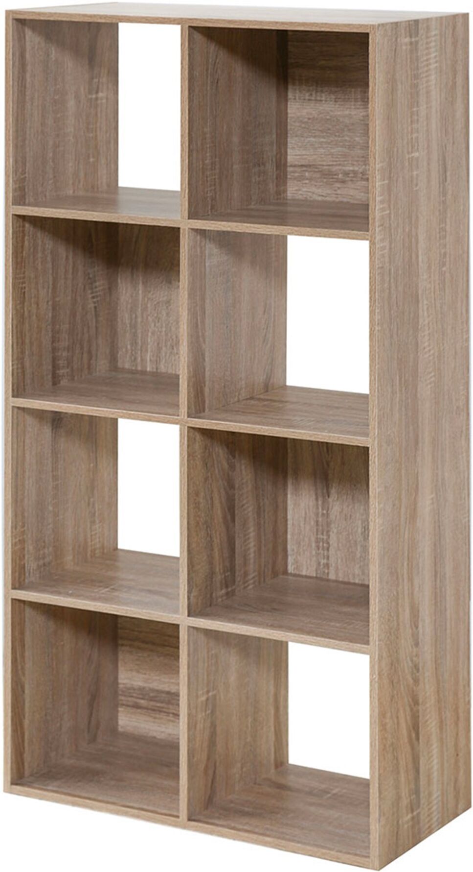 Meuble de rangement ORIGAME - 8 cases - BlancheporteUn meuble bibliothèque très moderne avec un jeu de cases avec et sans fond qui vient moduler la structure et un coloris bois de chêne à la fois moderne et chaleureux. Ses dimensions compactes n’entam