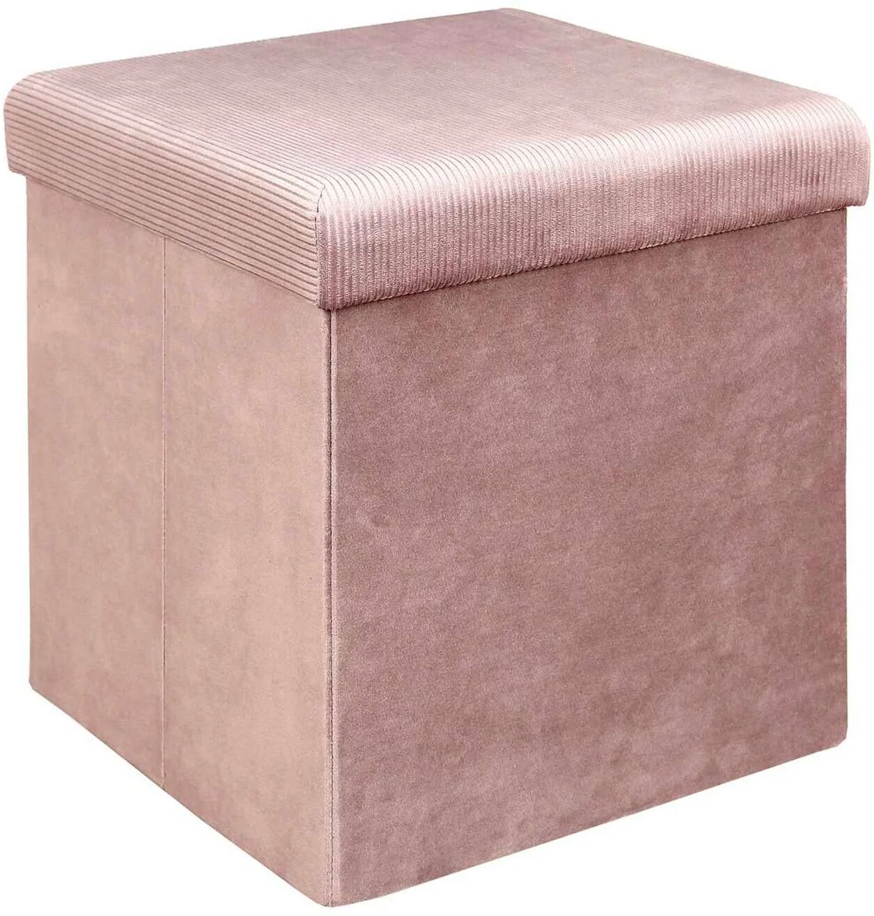 Coffre-pouf pliable - revêtement velours côtelé - BlancheporteUn pouf gain de place très pratique que vous apprécierez en siège d’appoint avec son assise en velours côtelé capitonnée, très confortable. Côté déco, il égaiera votre intérieur de ses jolis co