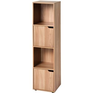 Blancheporte Meuble de rangement STAVRA – 4 cases, 2 portes - BlancheporteA la fois design par sa ligne et chaleureux par sa matière en bois clair, ce meuble à cases sera un vrai atout décoration chez vous ! Il vous aidera à ranger toutes vos affaires