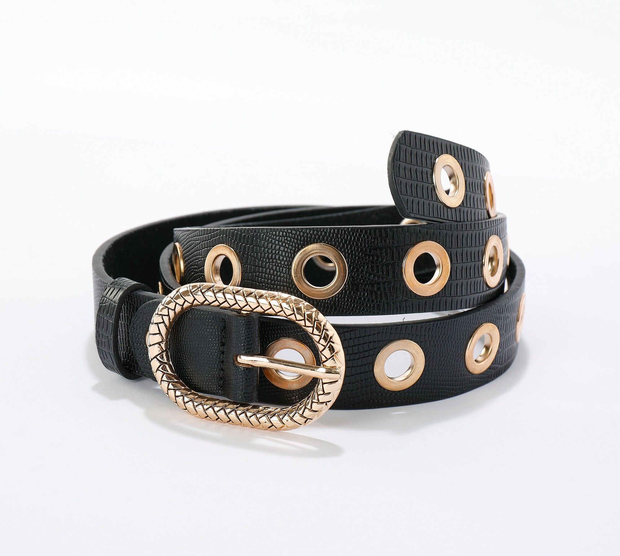 Ceinture effet écailles, oeillets dorés - BlancheporteA porter sans modération, cet accessoire phare peaufinera vos plus beaux looks. On l'aime pour son design à la fois simple et tendance qui finit vos tenues. Pour un style ethnique-chic, optez pour une 