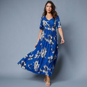 Son imprimé affiche un superbe motif floral. Ses manches au volume évasé optent pour une longueur flatteuse. Son dos s'offre le détail smocké qui fait la différence en termes de style et de confort... Bien longue, délicatement resserrée à la taille et joliment froncée, cette robe se fait belle pour l'été ! image