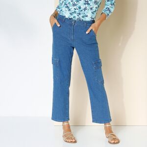 Blancheporte Pantalon cargo 7/8ème, jean stretch - BlancheporteQuand le pantacourt en jean s'inspire du style cargo particulièrement en vogue, il devient un indispensable de la saison. A porter en toutes occasions en terrasse comme en balade, twisté d'une