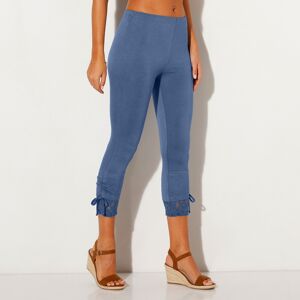 Lora Zellini Legging 3/4 dentelle, taille élastiquée - 38/40 - Bleu - Lora ZelliniLe corsaire se pare de dentelle pour nous séduire d'avantage et s'associer aisément à toutes nos tuniques et chemises longues ! Un indispensable à coup sûr !38/40Bleu