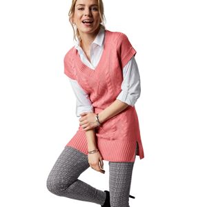 Blancheporte Pull tunique torsadé manches courtes - BlancheporteEnvie de donner du relief à votre look ? Adoptez ce pull torsadé au toucher doux, décliné dans des coloris gourmands ! Parfait en superposition sur une chemise, il offre un look cocooning en 