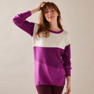Blancheporte Pull colorblock col rond, toucher mohair - BlancheporteJouez l'ultra