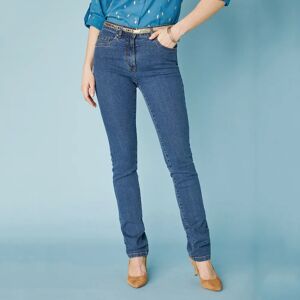 Jean droit stretch - petite stature - BlancheporteParce que chaque femme est unique, ce jean a été pensé pour les plus petites d'entre vous ! Grâce à sa coupe droite, il sublime toutes les silhouettes et saura s'adapter à vos envies mode. Blouse, pull...  - Publicité