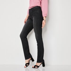 Jean stretch coupe droite - BlancheporteLa coupe basique et adorée de toutes ! Le jean droit sublime toutes les silhouettes sans exception, assurant un bien-être parfait dans tous les styles. En baskets ou en talons, il est juste indispensable. 52Noir - Publicité