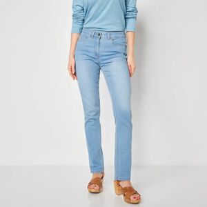 Jean stretch coupe droite - BlancheporteLa coupe basique et adorée de toutes ! Le jean droit sublime toutes les silhouettes sans exception, assurant un bien-être parfait dans tous les styles. En baskets ou en talons, il est juste indispensable. 38Bleu - Publicité