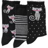 Chaussette fantaisie - lot de 3 paires - BlancheporteDes chaussettes toutes douces comme on les aime...vendues par 3 avec motifs assortis, c'est encore mieux !39/42Noir