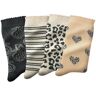 Chaussettes motifs léopard assortis - lot de 4 - BlancheporteConfort, douceur et chaleur sont au rendez-vous avec ces chaussettes aux imprimés graphiques ! Le traditionnel motif léopard se décline dans des coloris gris et beige pour apporter une touche d'