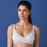 Soutien-gorge forme triangle bretelles repositionnables - sans armatures - BlancheporteLa délicatesse d'une dentelle pour ce soutien-gorge qui couvre délicatement la poitrine grâce à sa doublure en microfibre toute douce. Il ne marque pas sous les vêtemen