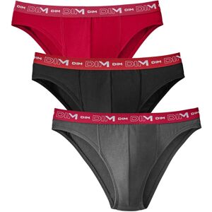 Dim Slip coton stretch coloris assortis - lot de 3 - Xxl - Gris/noir/rouge - DimToute la qualité Dim® se retrouve dans ce lot de slips en coton stretch confortable, doux et respirant.2XLGris/noir/rouge