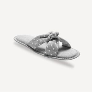 Blancheporte Mules plates à noeud bout ouvert imprimées pois - BlancheporteLégèreté et féminité pour ces mules à pois dans un esprit vacances. Elles vous séduiront à tous les moments de la journée tellement elles sont craquantes ! 40Gris