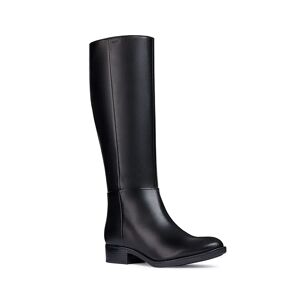 Geox Bottes cuir D Felicity - 41 - Noir - GeoxVous avez repéré le modèle de bottes indispensables à toutes les garde-robes cet hiver ! Très élegantes, en cuir lisse elles se portent aussi bien en mode cool avec un jean ou plus chic avec une robe. Vos pied