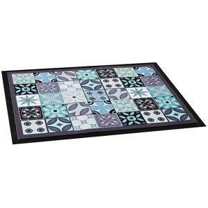 Blancheporte Tapis anti-poussière rosaces - BlancheporteUn tapis inaltérable et antidérapant qui retient la poussière : parfait pour protéger vos sols en apportant une touche tendance à votre déco !Tapis : 40x60cmBleu