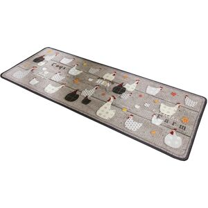 Blancheporte Tapis cuisine motif poules - BlancheporteFaites entrer la basse-cour dans votre cuisine, sur ce tapis absorbant.50X140Gris