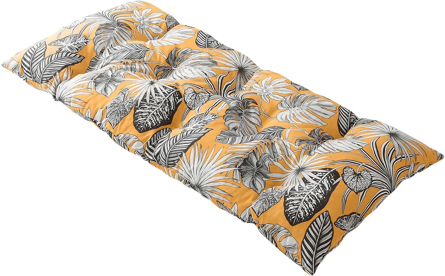 Long coussin déco coton imprimé tropical - BlancheporteEn quête de sensations nouvelles ? Ce coussin de sol grand format imprimé feuillage de la jungle vous séduira tant pour des instants de paresse, que pour des moments entre amis ! Il crée de suite un p