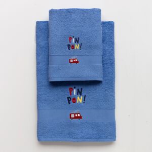 Colombine des petits Collection éponge enfant brodée Pin-pon - coton 380g/m2 - Lot De 2 Gants - Bleu - Colombine Des PetitsPin-pon, pin-pon ! Vite s'envelopper de douceur et de tendresse pendant la toilette avec ce linge de bain Colombine des Petits®, rés