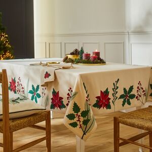 Blancheporte Nappe imprimée houx et poinsettia - BlancheporteOffrez une tenue festive à votre table grâce à cette nappe imprimée houx et poinsettia tout à fait dans la tendance des fêtes. Vous apprécierez ses grandes dimensions, de quoi impressionner tous