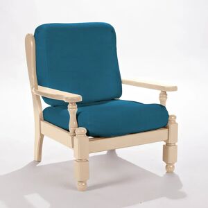 Housse extensible unie spéciale fauteuil rustique - BlancheporteAvec cette housse,