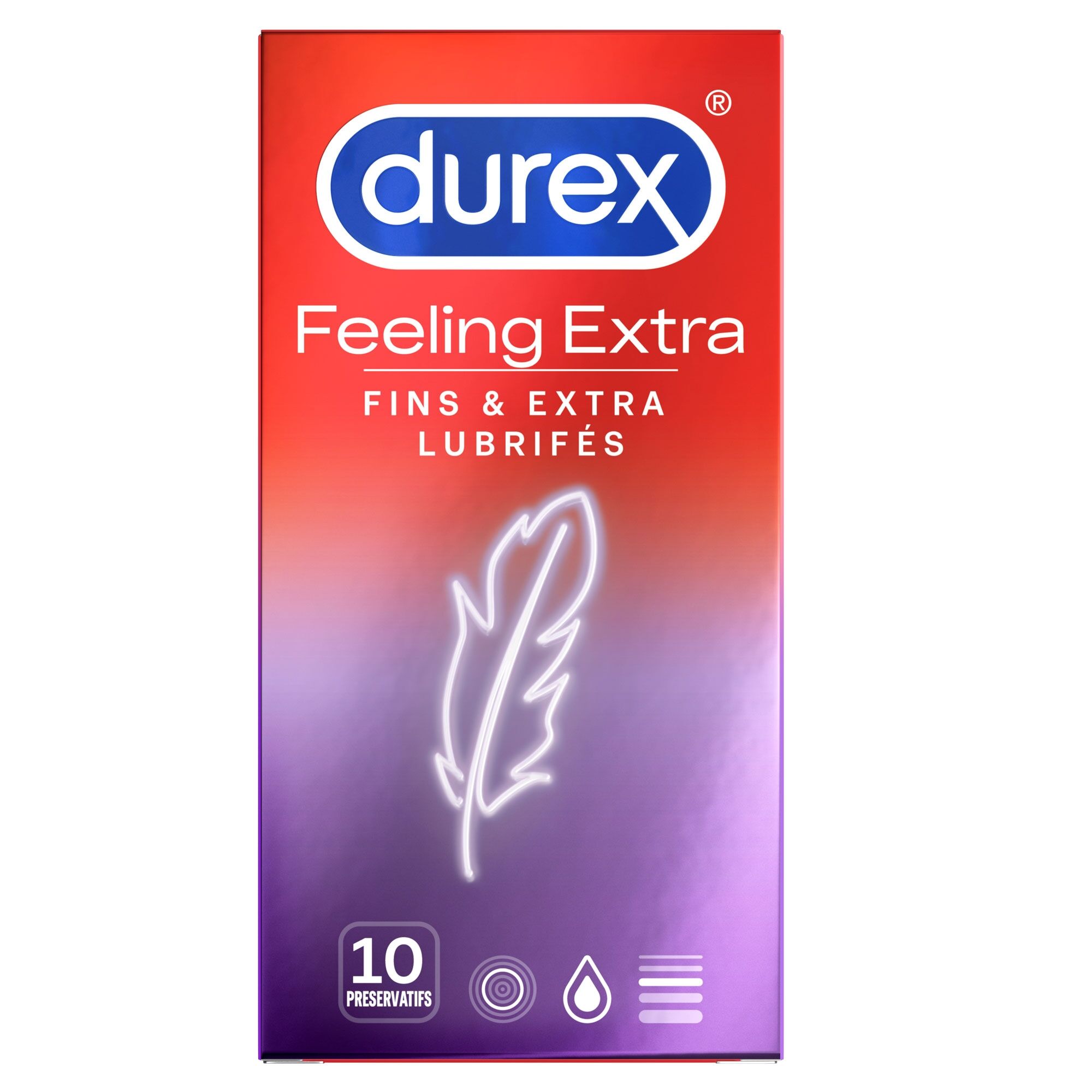 Durex Préservatifs Feeling Extra Boîte de 10