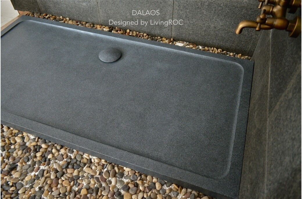 LivingRoc Receveur de douche à l'italienne taillé dans le granit 180x90 DALAOS LivingRoc Receveur de douche à l'italienne taillé dans le granit 180x90 DALAOS