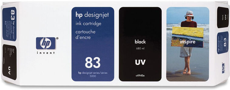 HP C4940A Encre Noire HP N°83 UV 680ml HP C4940A Encre Noire HP N°83 UV 680ml