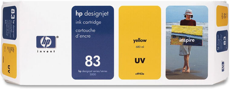 HP C4943A Encre Jaune HP N°83 UV 680ml HP C4943A Encre Jaune HP N°83 UV 680ml