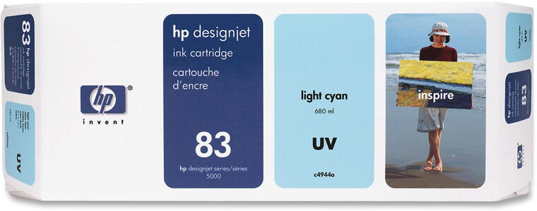 HP C4944A Encre Cyan Clair HP N°83 UV 680ml HP C4944A Encre Cyan Clair HP N°83 UV 680ml