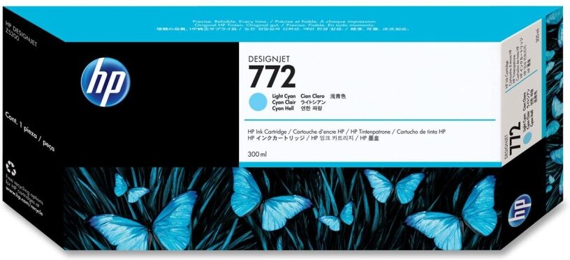 HP Cartouche encre cyan clair n°772 - 300 ml HP Cartouche encre cyan clair n°772 - 300 ml
