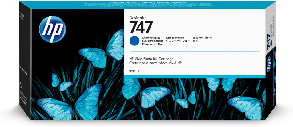 HP Cartouche encre Bleu Chromatique HP 747 - 300 ml P2V85A HP Cartouche encre Bleu Chromatique HP 747 - 300 ml P2V85A