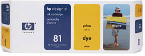 HP C4933A Encre Jaune HP N°81 680ml HP C4933A Encre Jaune HP N°81 680ml