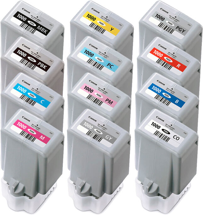 CANON Jeu de 12 Encres Canon iPF PRO-1000 80 ml CANON Jeu de 12 Encres Canon iPF PRO-1000 80 ml