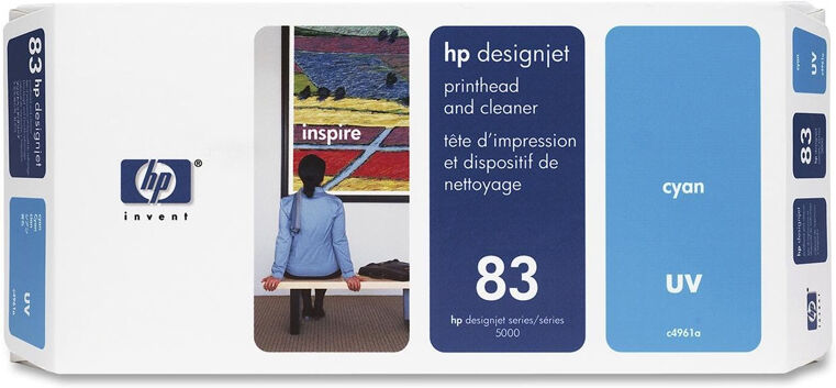 HP C4961A Tête Cyan HP N°83 UV HP C4961A Tête Cyan HP N°83 UV
