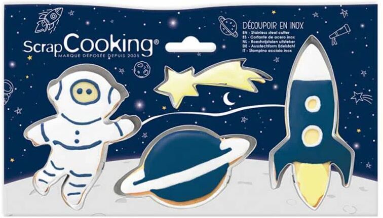 4 emporte-pièces Espace et galaxie Scrapcooking