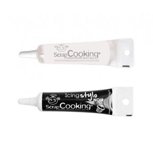 Colle alimentaire en tube + Stylo de glacage noir Scrapcooking