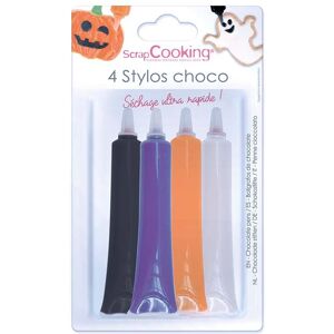 4 stylos choco Halloween Scrapcooking