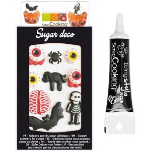 Decors sucres Horreur + Stylo de glacage noir Scrapcooking