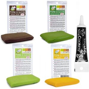 Kit pate a sucre Potager + Stylo de glacage noir Scrapcooking