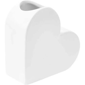 Vase en ceramique coeur blanc 16 cm Rico Design