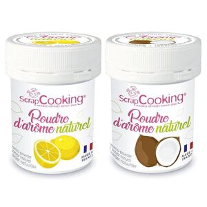 Arômes alimentaires naturels en poudre - citron et noix de coco - 2 x 15 g Scrapcooking