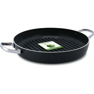 Gril Rond Essentials 28 cm noir en Aluminium Greenpan [Gris metallise]