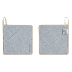 Paire de maniques de cuisine en coton recycle bleu ciel Witloft [Bois]