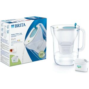 Carafe filtrante bleu 2,4L dont 1,4L d'eau filtree avec une 1 cartouche Brita france [Noir]